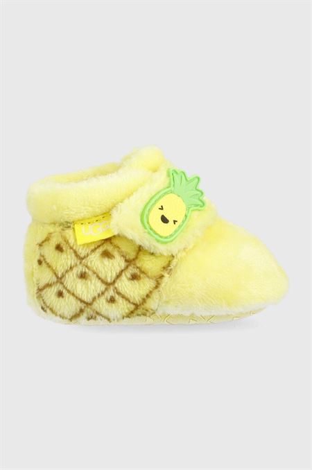 Topánky pre bábätká UGG žltá farba