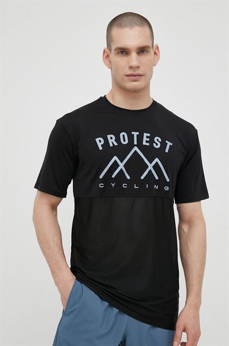 Cyklistické tričko Protest Prtcornet čierna farba