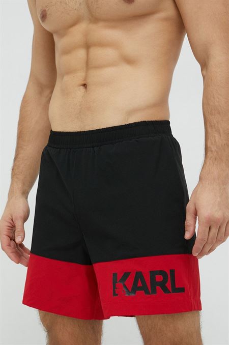 Plavkové šortky Karl Lagerfeld čierna farba