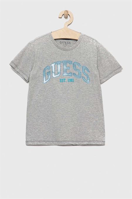 Detské tričko Guess šedá farba