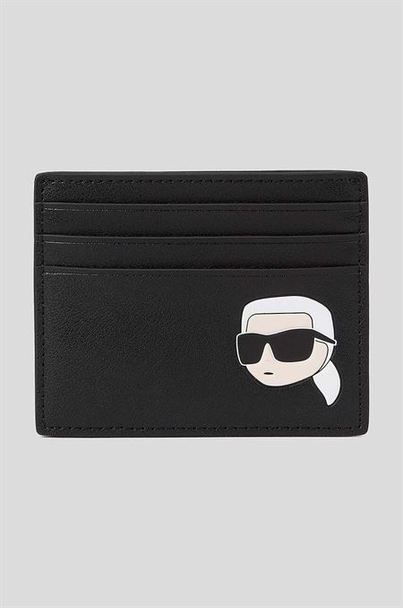 Kožená peňaženka Karl Lagerfeld čierna farba
