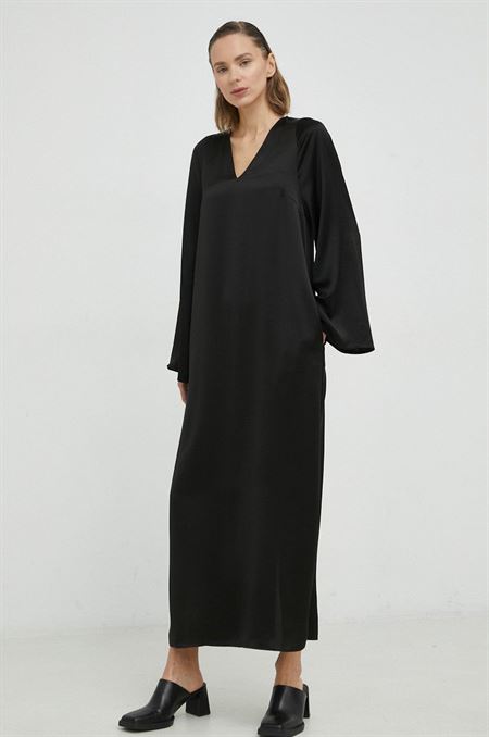 Šaty By Malene Birger Brynn čierna farba