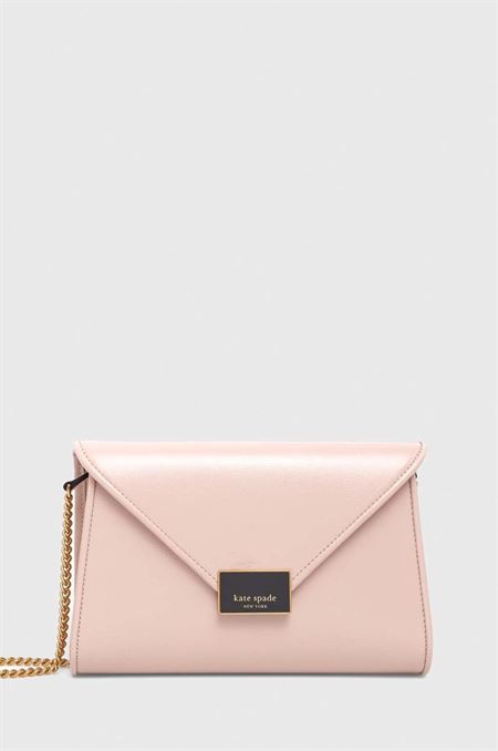 kožená kabelka Kate Spade ružová farba