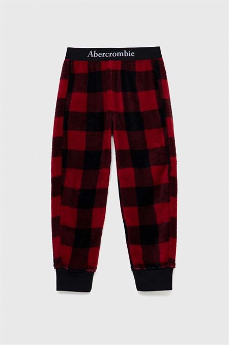 Detské pyžamové nohavice Abercrombie & Fitch červená farba