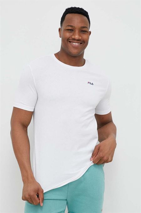 Bavlnené tričko Fila 2-pak šedá farba
