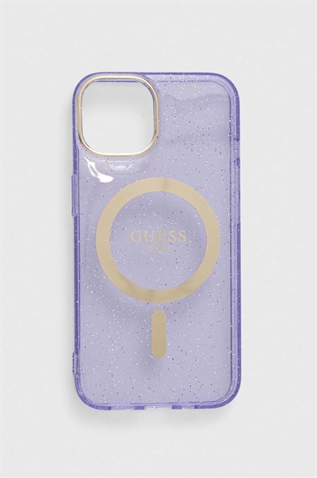 Puzdro na mobil Guess iPhone 14 6.1" fialová farba