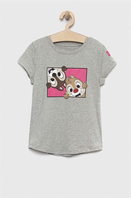 Detské bavlnené tričko GAP X Disney šedá farba
