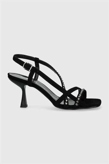 Semišové sandále Pinko Anais čierna farba