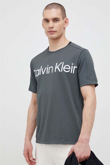 Tréningové tričko Calvin Klein Performance Effect šedá farba