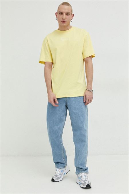 Bavlnené tričko Karl Kani žltá farba