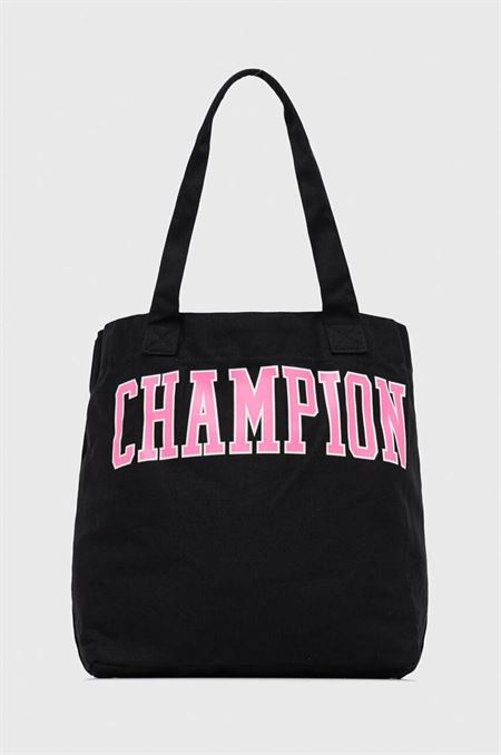 Bavlnená taška Champion čierna farba