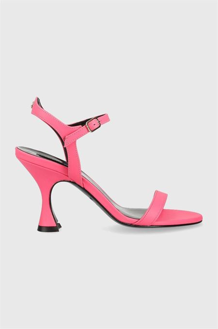 Kožené sandále Patrizia Pepe ružová farba