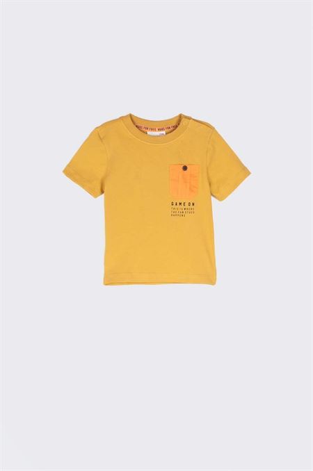 Detské bavlnené tričko Coccodrillo žltá farba
