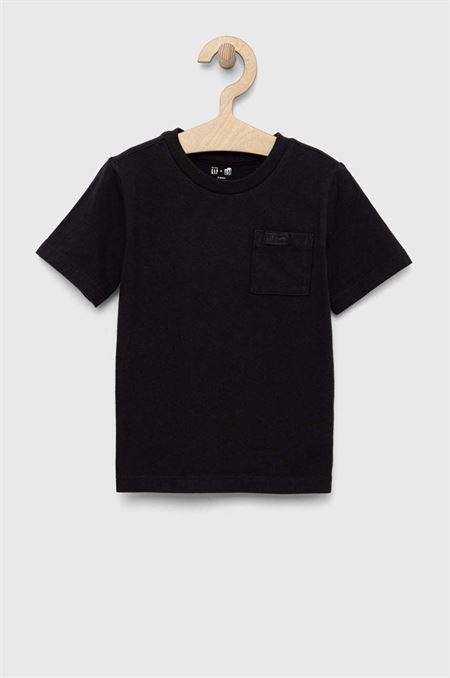 Detské bavlnené tričko GAP x BKC čierna farba