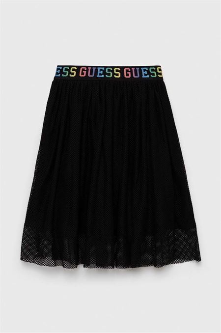 Dievčenská sukňa Guess čierna farba