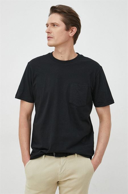 Bavlnené tričko GAP čierna farba