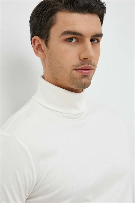 Bavlnené tričko s dlhým rukávom Polo Ralph Lauren béžová farba