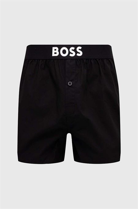Bavlnené boxerky BOSS čierna farba