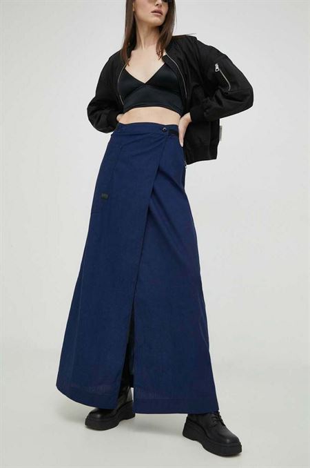 Bavlnená sukňa G-Star Raw tmavomodrá farba