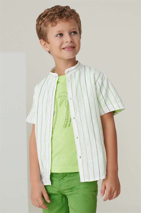 Detská košeľa Mayoral zelená farba