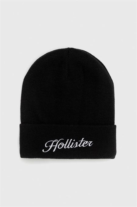 Čiapka Hollister Co. čierna farba