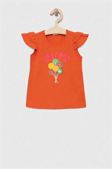 Tričko pre bábätko Birba&Trybeyond oranžová farba