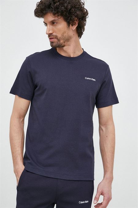 Bavlnené tričko Calvin Klein tmavomodrá farba