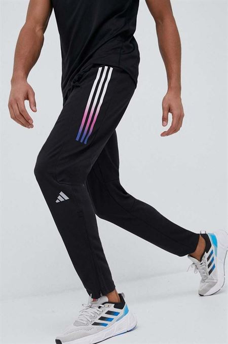 Bežecké nohavice adidas Performance Run Icons čierna farba