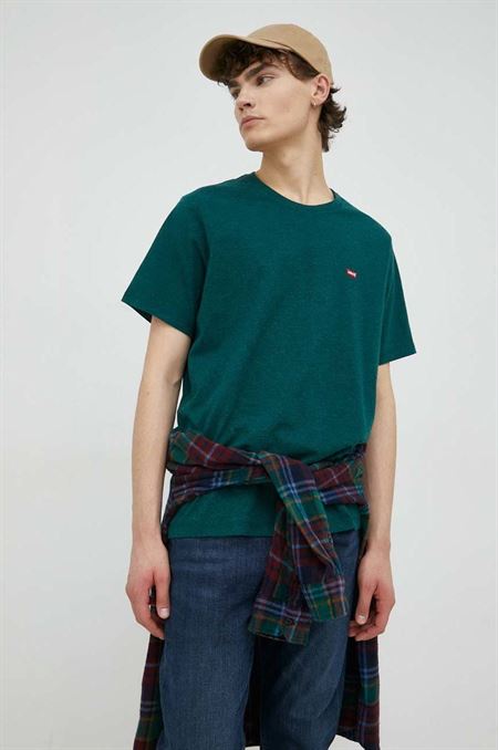 bavlnené tričko Levi's zelená farba