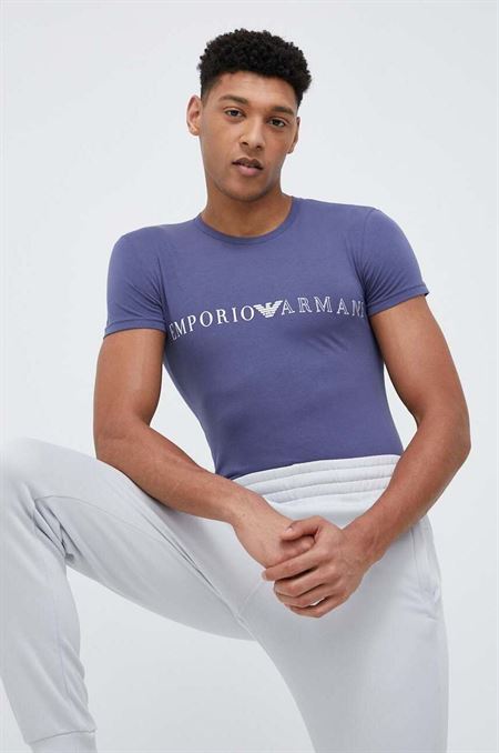 Tričko Emporio Armani Underwear tmavomodrá farba