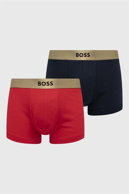Bavlnené boxerky BOSS 2-pak červená farba