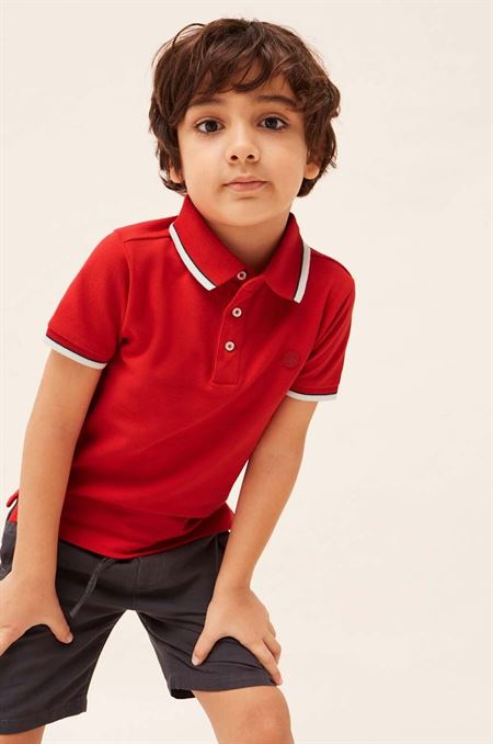 Detské polo tričko Mayoral červená farba