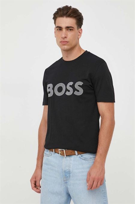 Bavlnené tričko Boss Orange BOSS ORANGE čierna farba