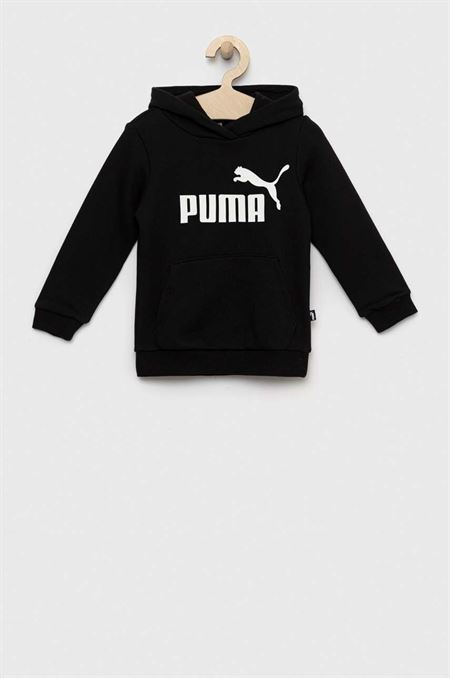 Detská mikina Puma ESS Logo Hoodie TR G čierna farba