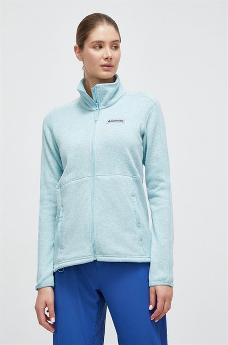 Športová mikina Columbia Sweater Weather tyrkysová farba