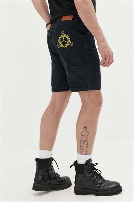 Bavlnené šortky Deus Ex Machina čierna farba