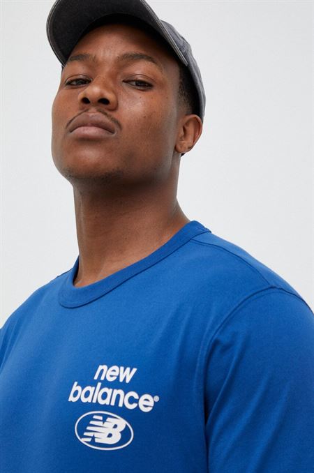 Bavlnené tričko New Balance s potlačou
