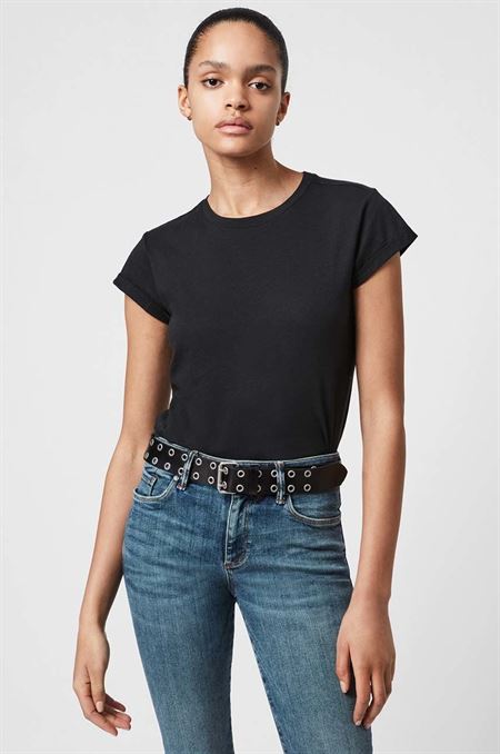 Bavlnené tričko AllSaints čierna farba
