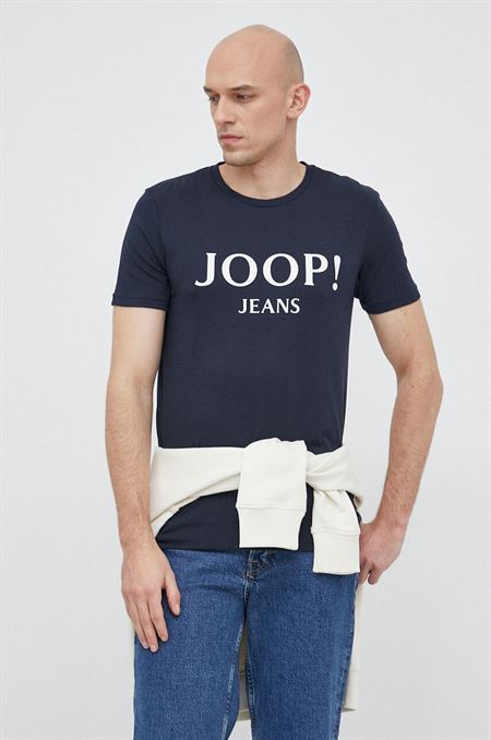 Bavlnené tričko Joop! tmavomodrá farba
