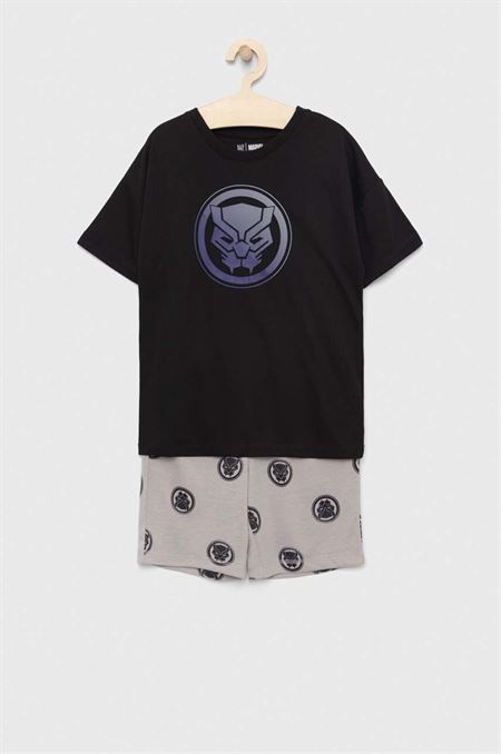 Detské pyžamo GAP x Marvel čierna farba