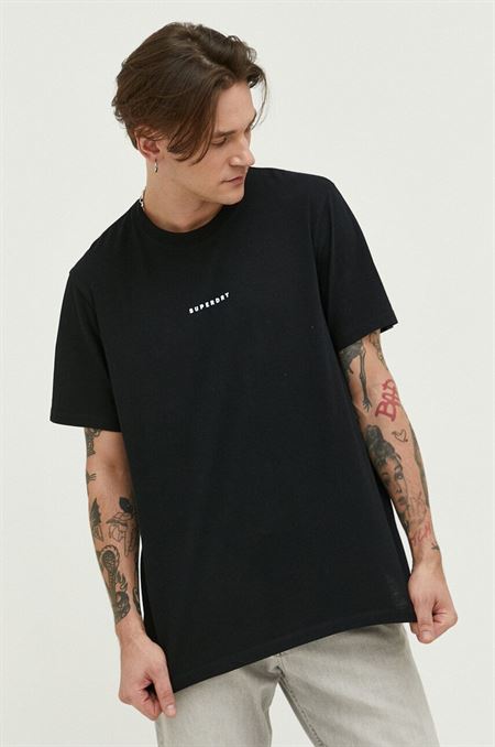 Bavlnené tričko Superdry čierna farba