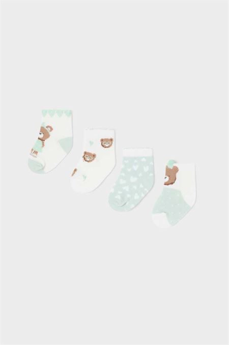 Ponožky pre bábätká Mayoral Newborn 4-pak zelená farba