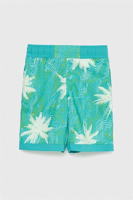 Detské krátke nohavice Columbia Sandy Shores Boardshort zelená farba