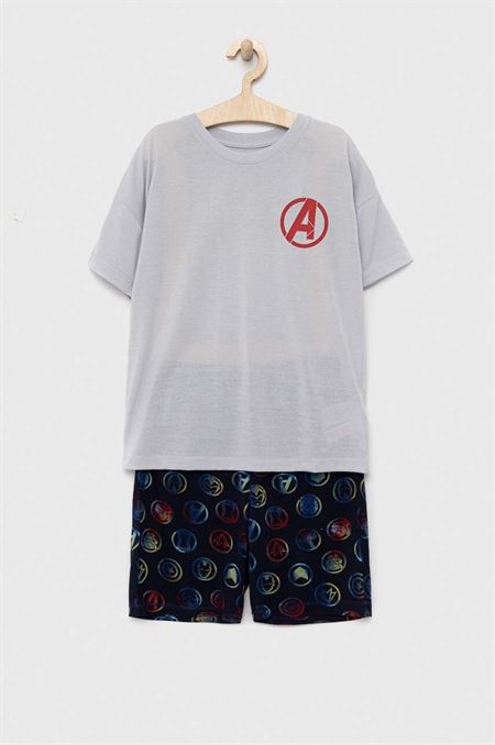 Detské pyžamo GAP x Marvel šedá farba