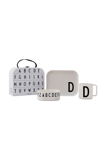Detská raňajková súprava Design Letters Classics in a suitcase D 4-pak