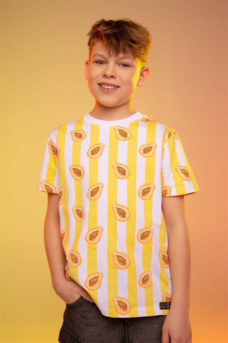 Detské bavlnené tričko Coccodrillo žltá farba