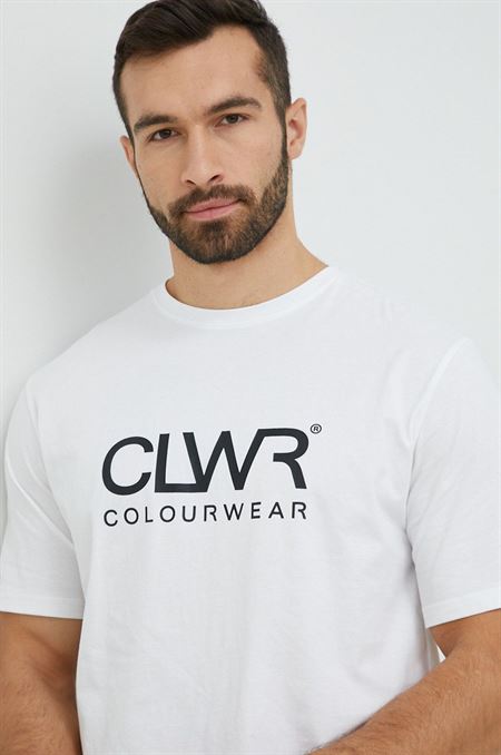 Bavlnené tričko Colourwear biela farba