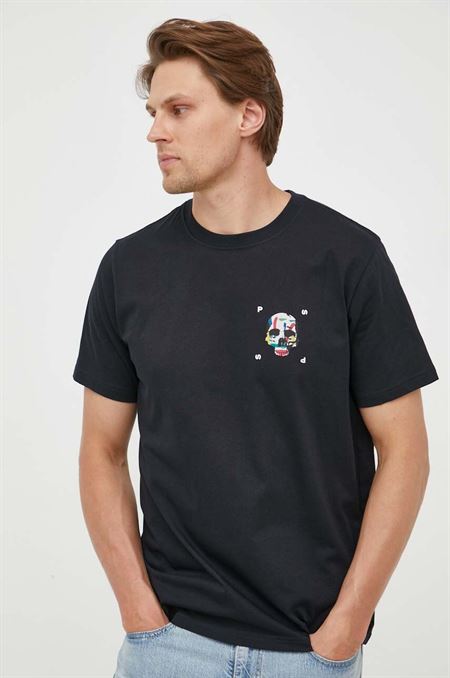 Bavlnené tričko PS Paul Smith tmavomodrá farba