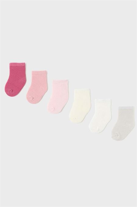 Ponožky pre bábätká Mayoral Newborn 6-pak ružová farba