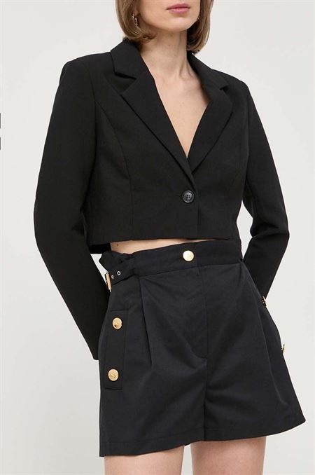 Bavlnené šortky Elisabetta Franchi čierna farba